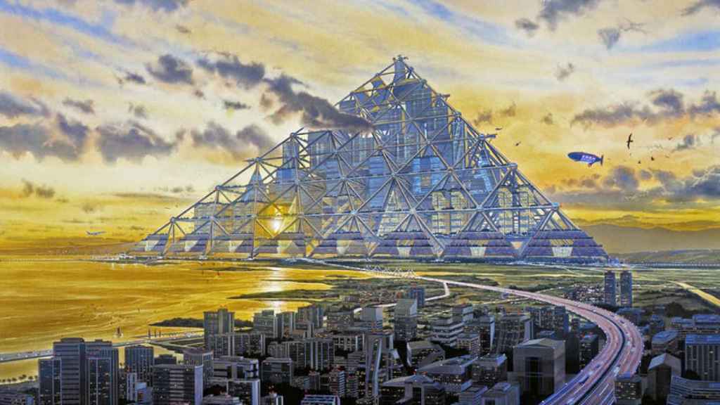 La ciudad pirámide dei Shimizu en Tokio. Nunca se llevó a cabo.