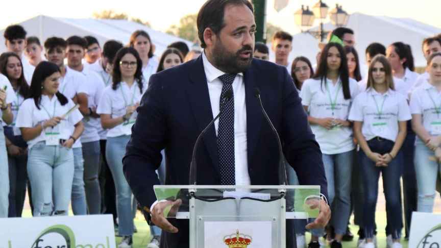 El presidente del PP de Castilla-La Mancha, Paco Núñez, en Membrilla.