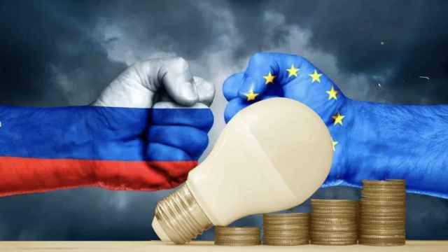 Una composición sobre el conflicto energético y económico surgido entre Rusia y la UE con motivo de la guerra en Ucrania.