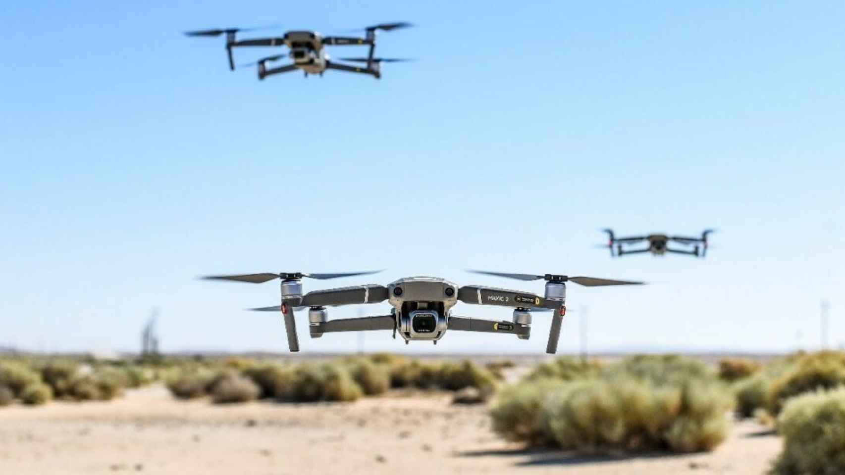 Drones MAVC2 en unas maniobras del ejército de EEUU