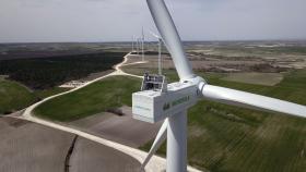 Un aerogenerador en Castilla y León.