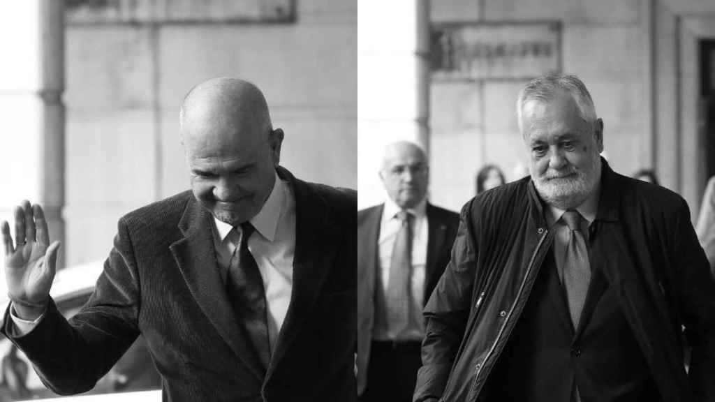 Los expresidentes de la Junta de Andalucía Manuel Chaves y José Antonio Griñán llegan a la Audiencia de Sevilla por el caso de los ERE.