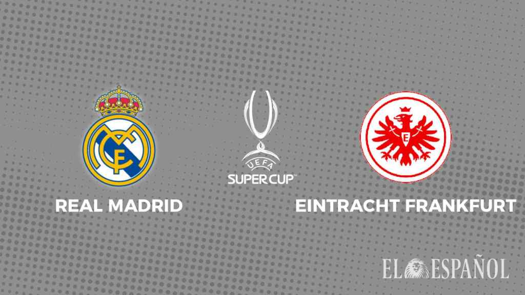 Cartel de la Supercopa de Europa 2022 entre Real Madrid y Eintracht Frankfurt