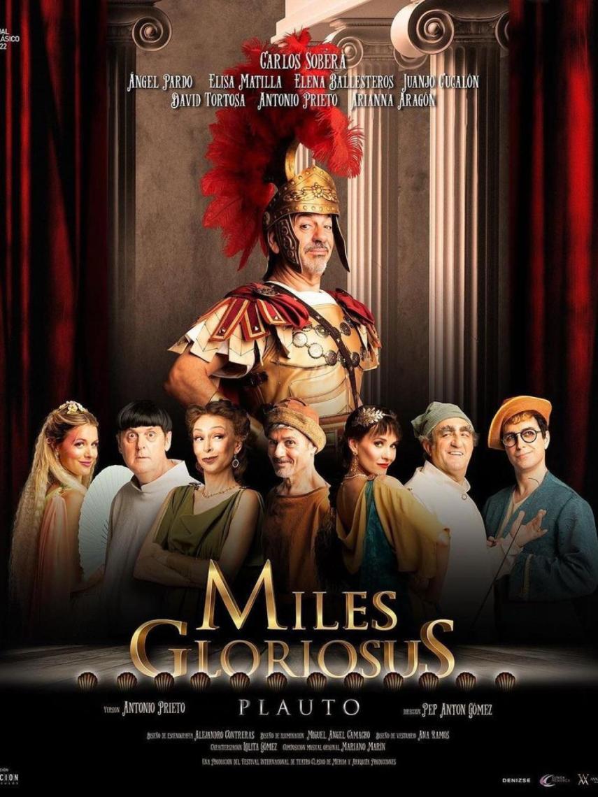 Cartel de la obra 'Miles Gloriosus' en el Festival Internacional de Mérida.
