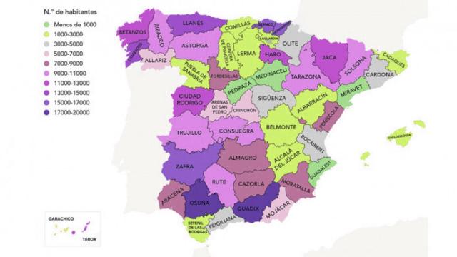 Mapa de los pueblos más bonitos