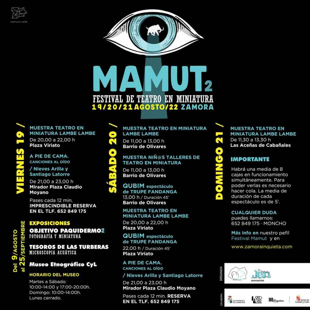 Programa del festival Mamut de Zamora