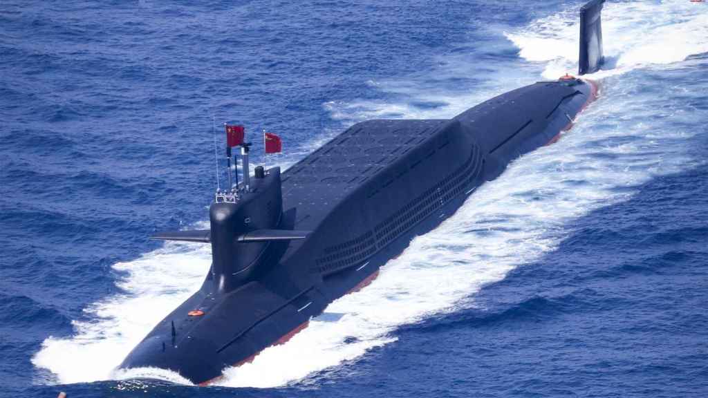 Type 094 Submarine, Showing 12 Missile Launch Tubes
