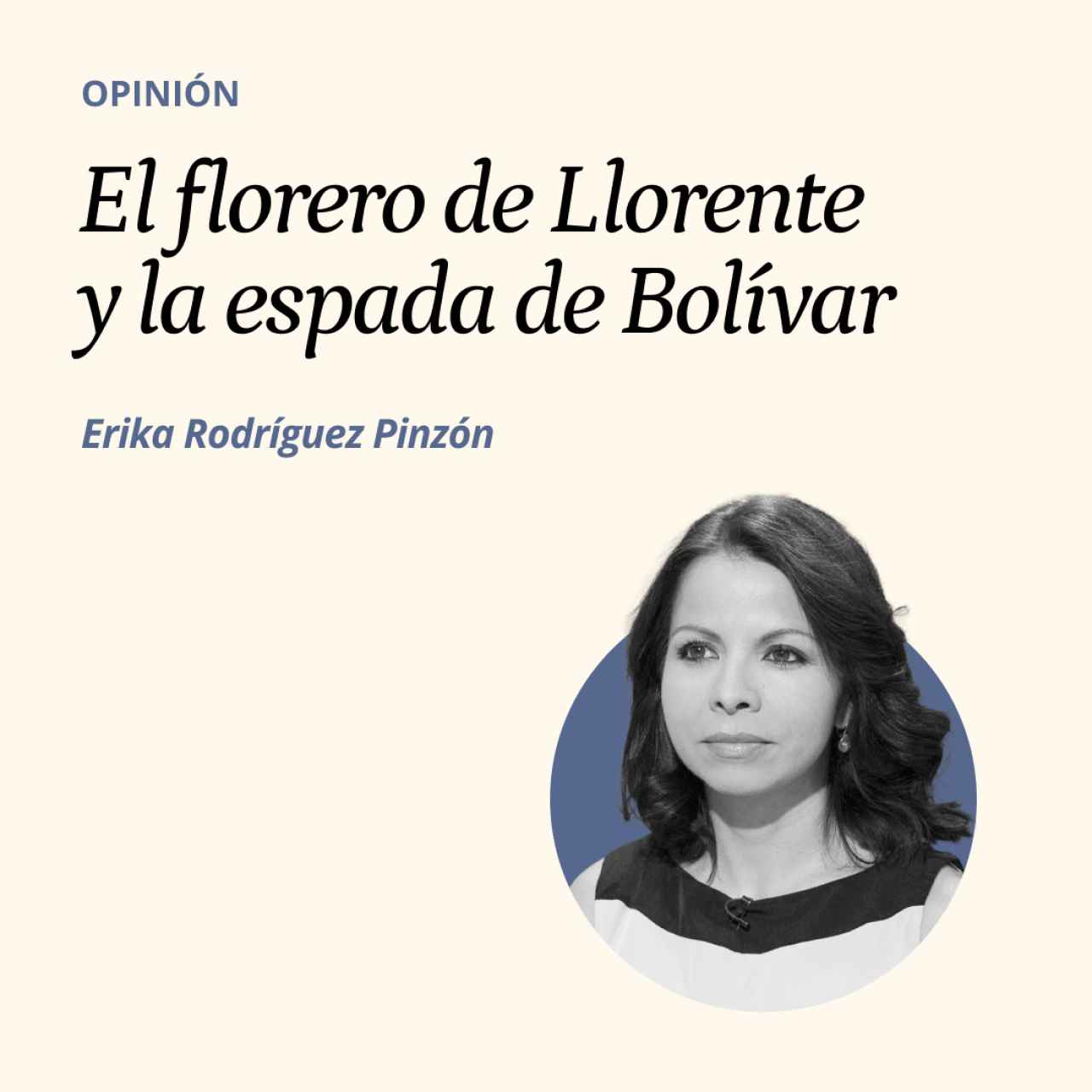 El florero de Llorente y la espada de Bolívar
