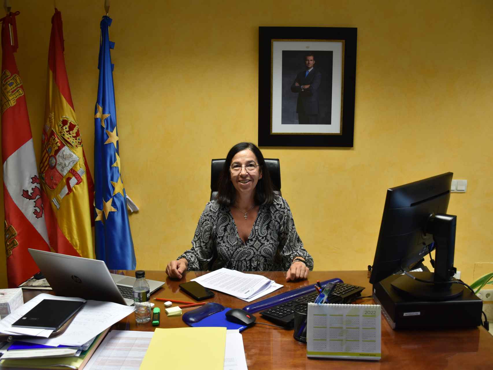 Alicia Villar, nueva subdelegada del Gobierno en Valladolid, en su despacho durante la entrevista.