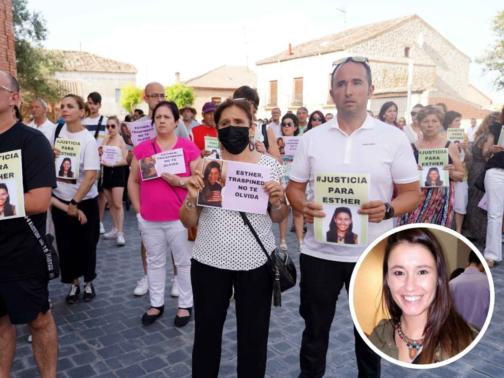 Concentración en recuerdo de Esther López en Traspinedo, el pasado mes de mayo.