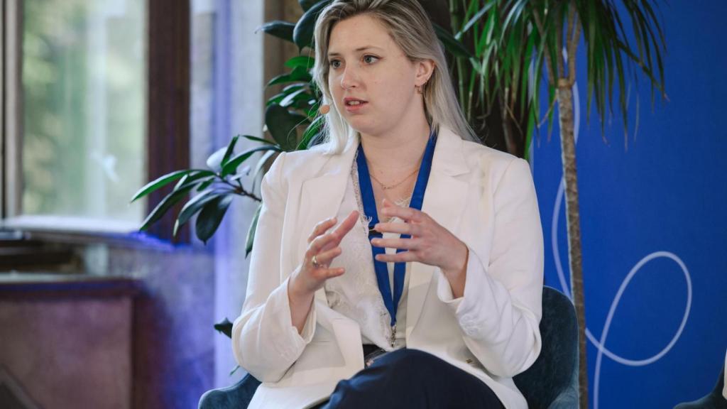 Andrea G. Rodríguez en el panel Las mujeres que dan forma a Europa de la European Leadership Academy.