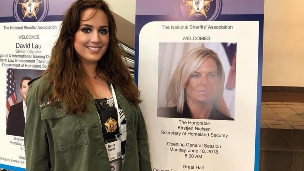 Núria Querol durante una de las reuniones de la Asociación Nacional de Sheriffs.