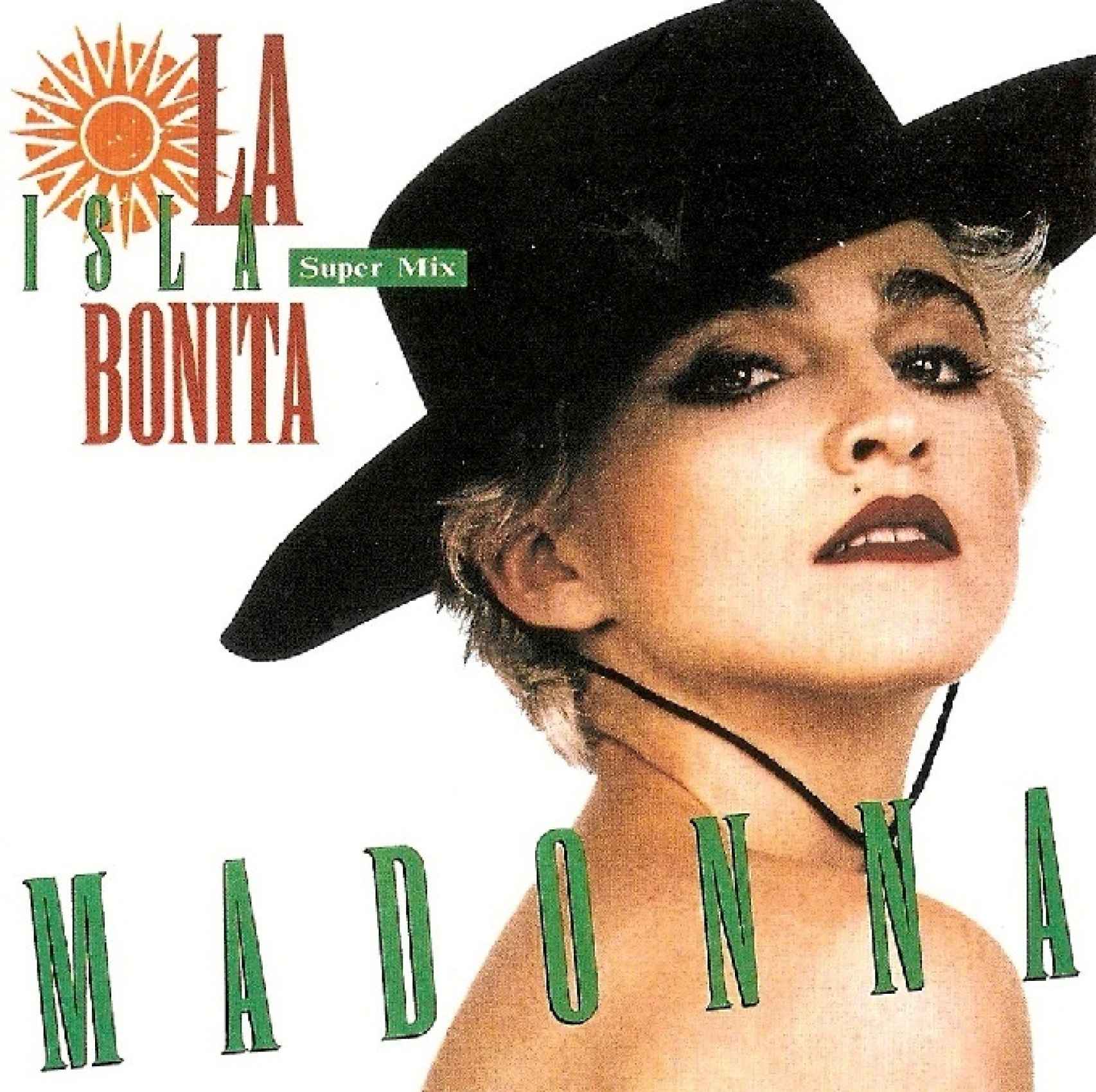 Madonna en la portada de su single 'La isla bonita'.