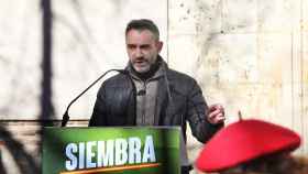 El procurador de Vox David Hierro durante un mitin de campaña en Palencia el pasado 22 de enero.
