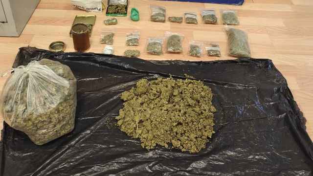Los tres cuartos de de kilo de marihuana que tenía el detenido