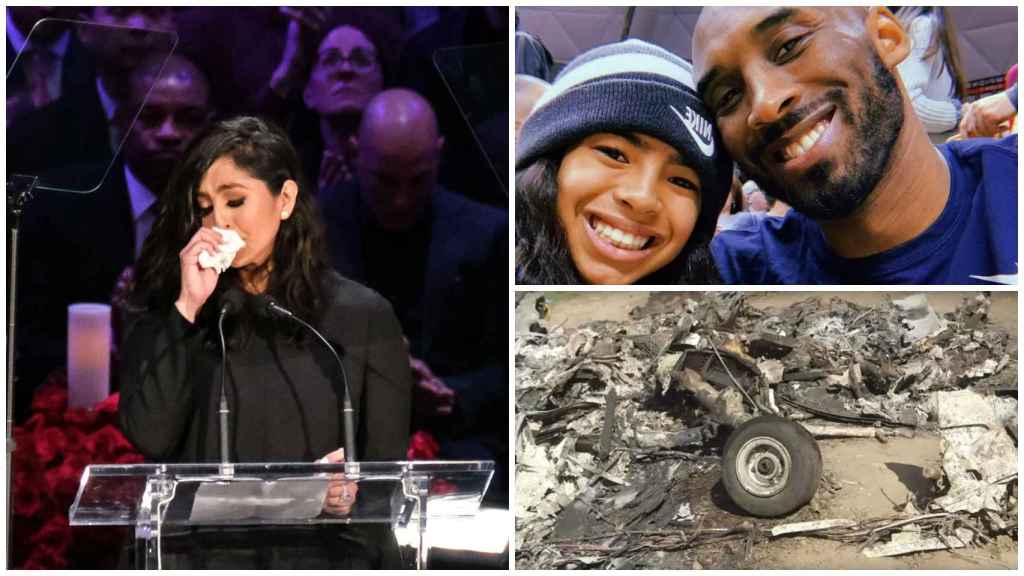 Vanessa Bryant, Kobe y Gianna y los restos del accidente de helicóptero