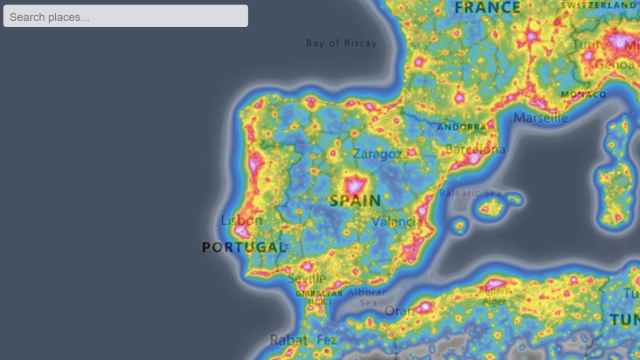 Mapa de contaminación lumínica