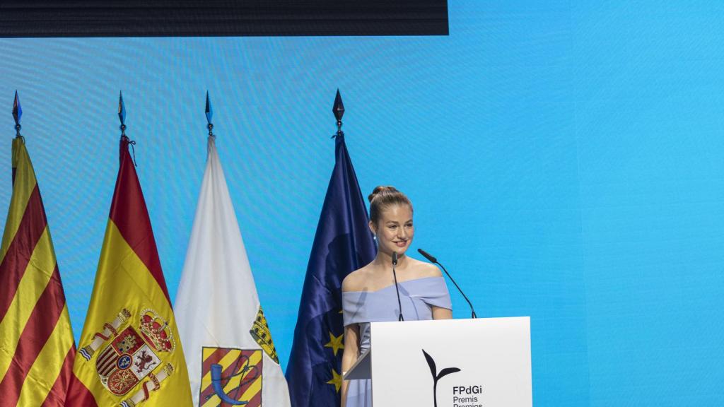 Leonor durante la entrega de los premios Princesa de Girona 2022.