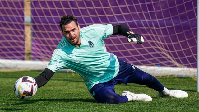 Roberto Jiménez durante un entrenamiento