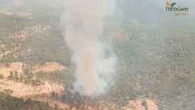 Un total de 25 efectivos trabajan en un incendio declarado en Bogarra (Albacete)
