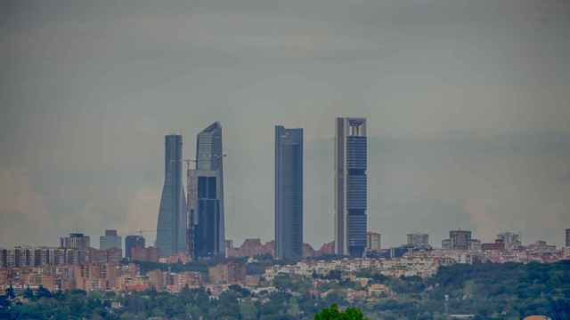 Panorámica de Madrid en un episodio de contaminación.