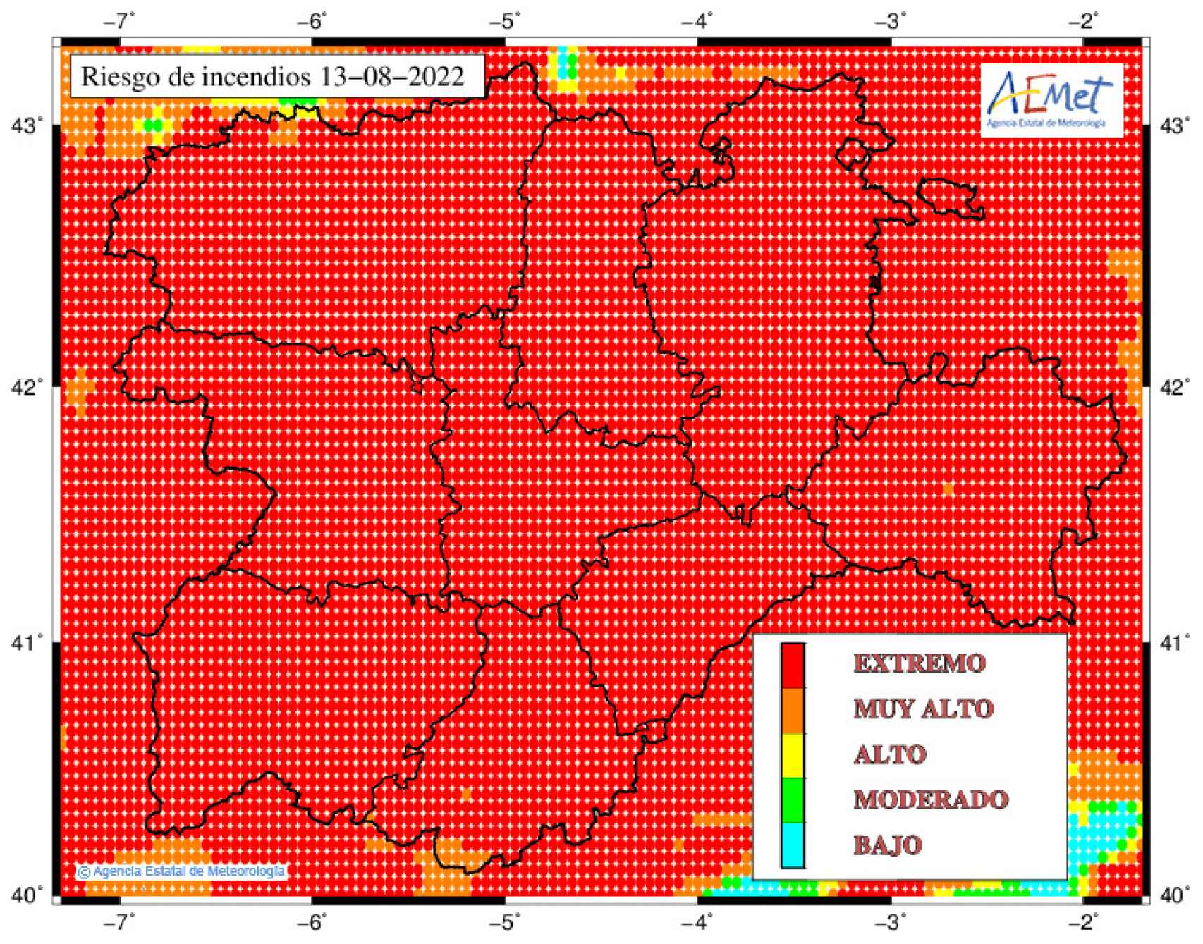 Riesgo extremo de incendios en Castilla y León debido al fuerte viento