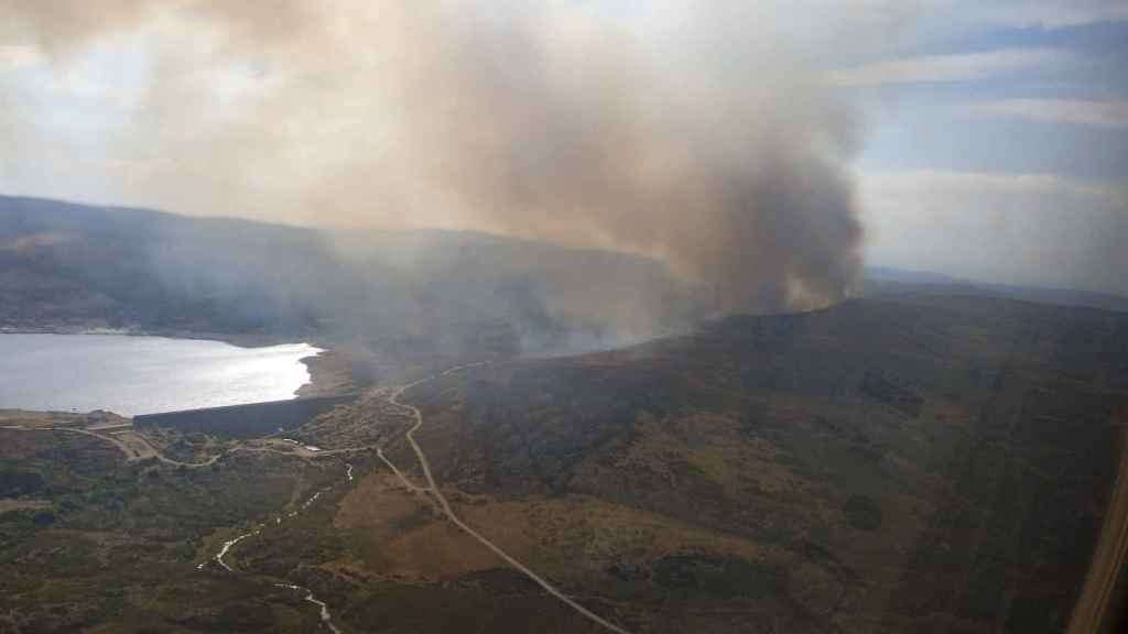 Activo un incendio forestal en Porto, comarca de Sanabria, Zamora