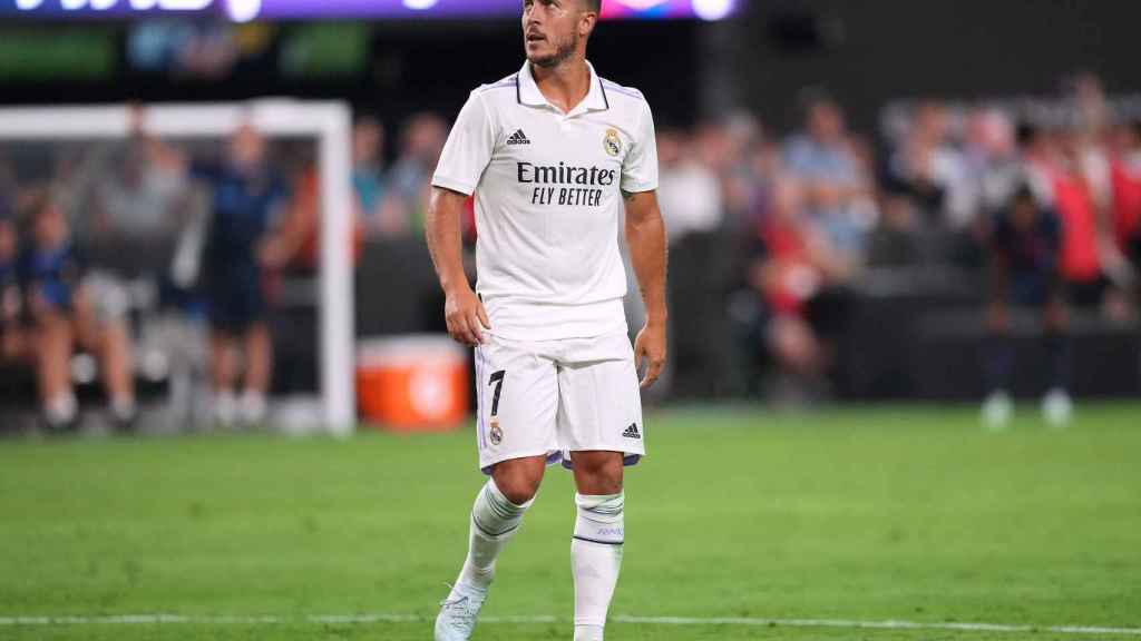 Eden Hazard, en un partido del Real Madrid de pretemporada