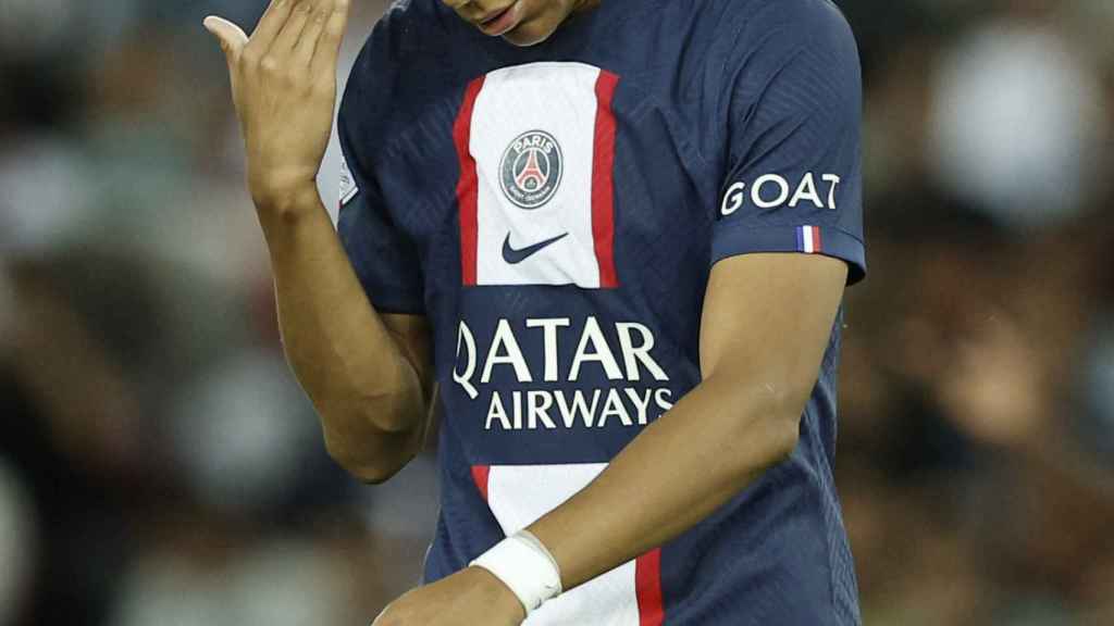 Kylian Mbappé, en un partido del PSG de la temporada 2022/2023