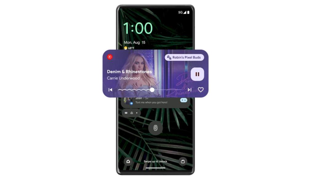 New media controls in Android 13