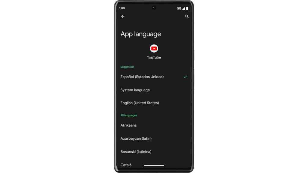 We can now change the language of apps in Android 13