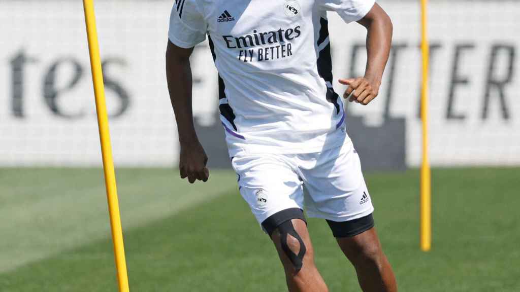 Rodrygo Goes, entrenando en solitario con el Real Madrid