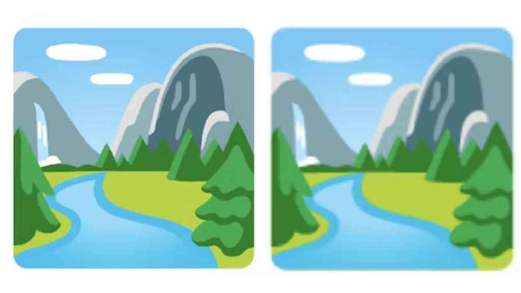 Emojis will be sharper in Android 13 (left)