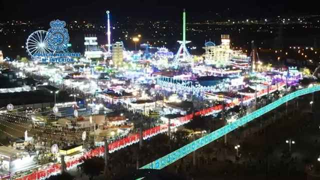 Las imágenes del Real de la Feria de Málaga, desde el cielo.