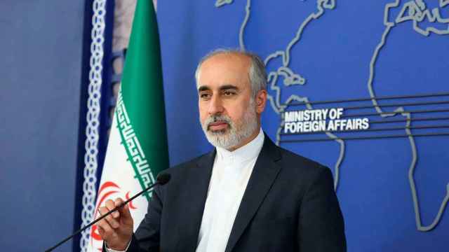 El portavoz del Ministerio iraní de Exteriores, Naser Kananí, en una imagen difundida por el Ministerio de Asuntos Exteriores.