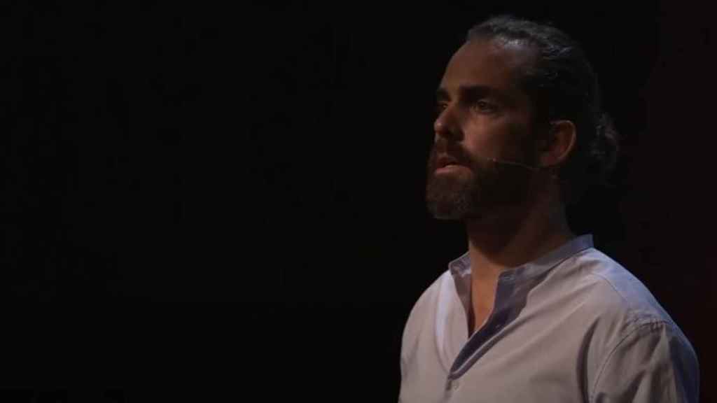 Miguel Barreiro durante su exposición en TEDxIEMadrid.