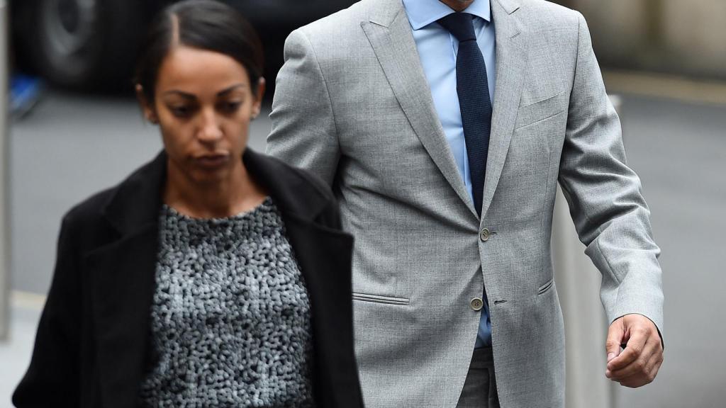 Ryan Giggs, entrando al Tribunal de la Corona de Mánchester