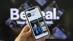 BeReal en un iPhone 11.