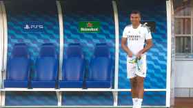 Casemiro durante el entrenamiento previo a la Supercopa de Europa.