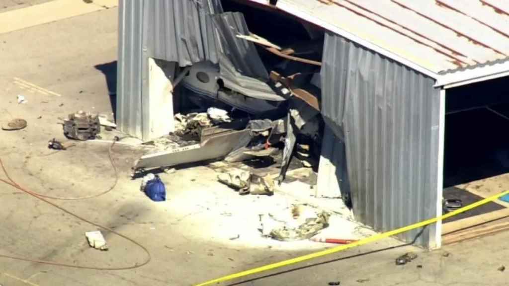 Imagen del accidente aéreo en Watsonville, California.
