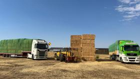 Imagen del material que se envía desde Valladolid rumbo a Zamora para los afectados por los incendios