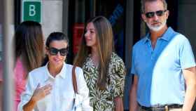 La Familia Real el pasado 10 de agosto paseando por Palma de Mallorca.