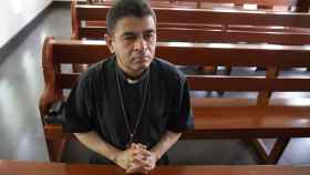 Fotografía de archivo del 20 de mayo de 2022 del obispo nicaragüense Rolando Álvarez, en Managua (Nicaragua)