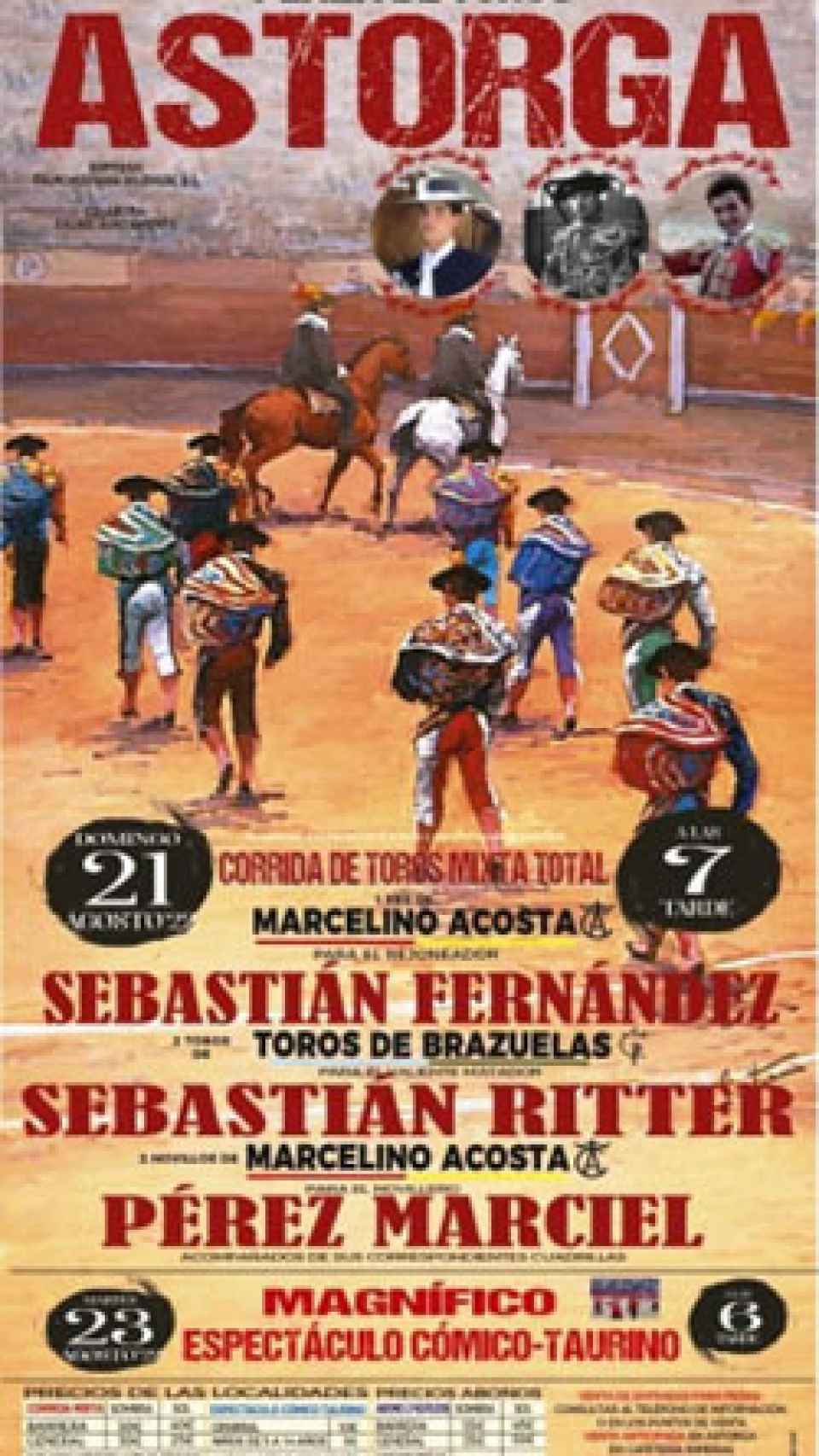 Cartel del Festejo taurino en Astorga