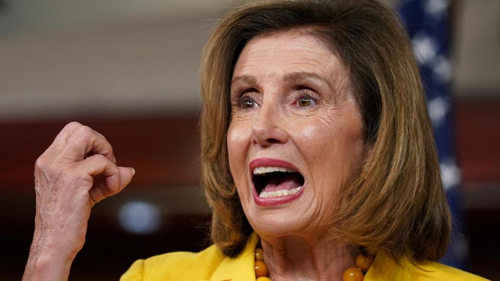 Speaker of the House Nancy Pelosi at a conference call on August 12.