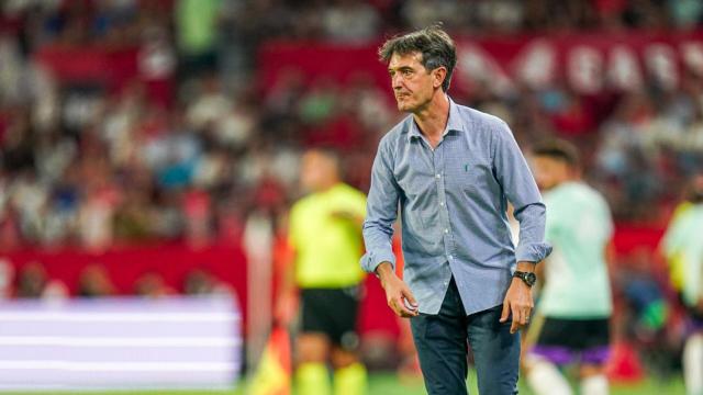 Pacheta durante el partido ante el Sevilla