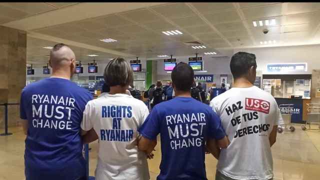 Imagen de archivo de la huelga de Ryanair.