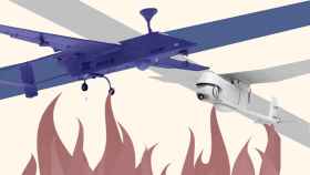Montaje con los drones Searcher y Raven de la Operación Centinela Gallego