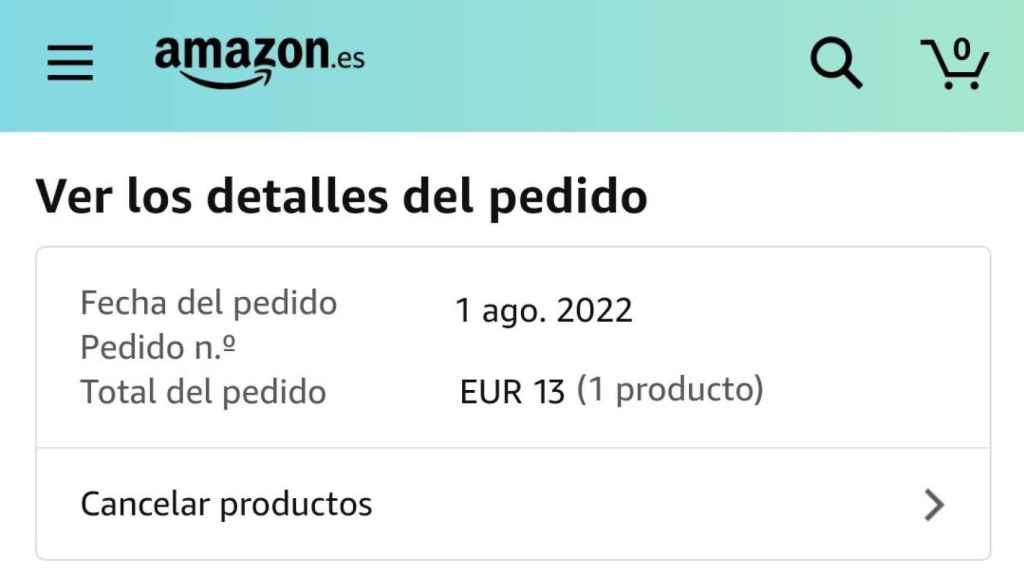 Cancel order on Amazon