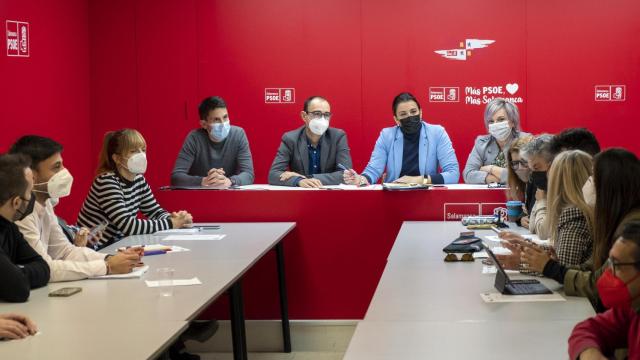 Imagen de archivo de una reunión de la Comisión Ejecutiva Provincial del PSOE de Salamanca.